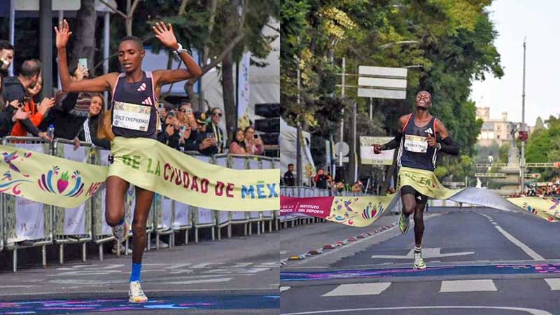 Domina Kenia en medio Maratón de la CDMX 2024; estos son los ganadores