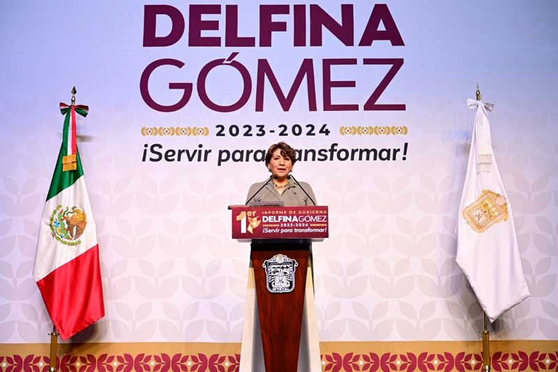 Rinde Delfina Gómez Álvarez su primer Informe de Gobierno con avances y resultados de la transformación del Estado de México